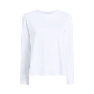 Nuuds Vintage White Cotton Long Sleeve Everyday T-Shirt Crewneck Womens XXXL
